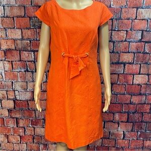 Jessica Howard Textured Orange‎ Dress